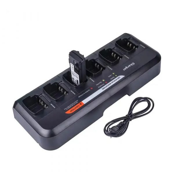 Motorola PMPN4296 IMPRES 2 six bay multi unit fast charger with status display charging DP4000 series radio batteries