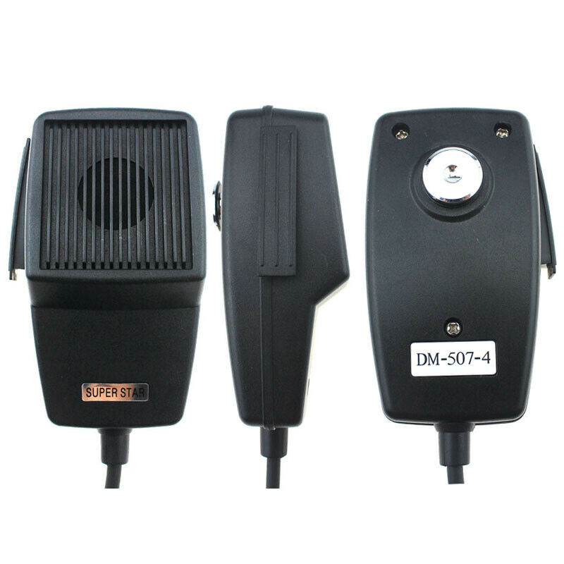 Micrófono de mano CB-507 de 4 pines para radios CB móviles con botón PTT lateral