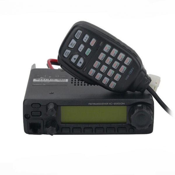 Icom IC-2300H VHF FM mobile transceiver with front-panel LCD and DTMF hand microphone