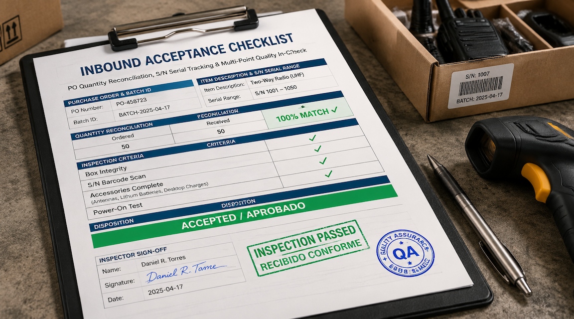 Radio Procurement Acceptance Criteria: Checklist